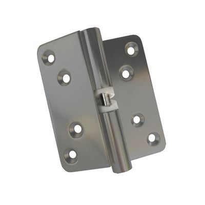 Satin Anodised Left Hand Outward Opening Door Hinge for HiZone and Quadro Cubicles