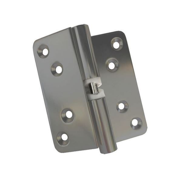 Satin Anodised Left Hand Outward Opening Door Hinge for HiZone and Quadro Cubicles