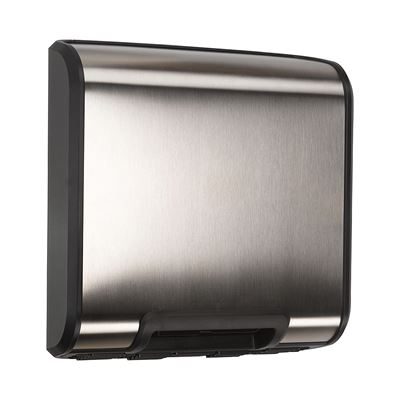 Slimline Warm Air Hand Dryer - Stainless Steel and Black
